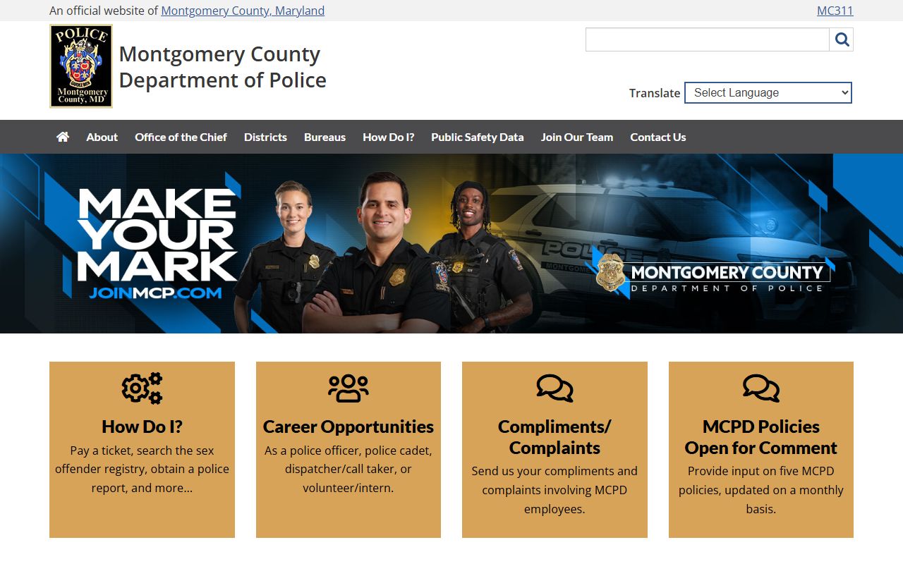 Montgomery County Police Department Bethesda jail roster